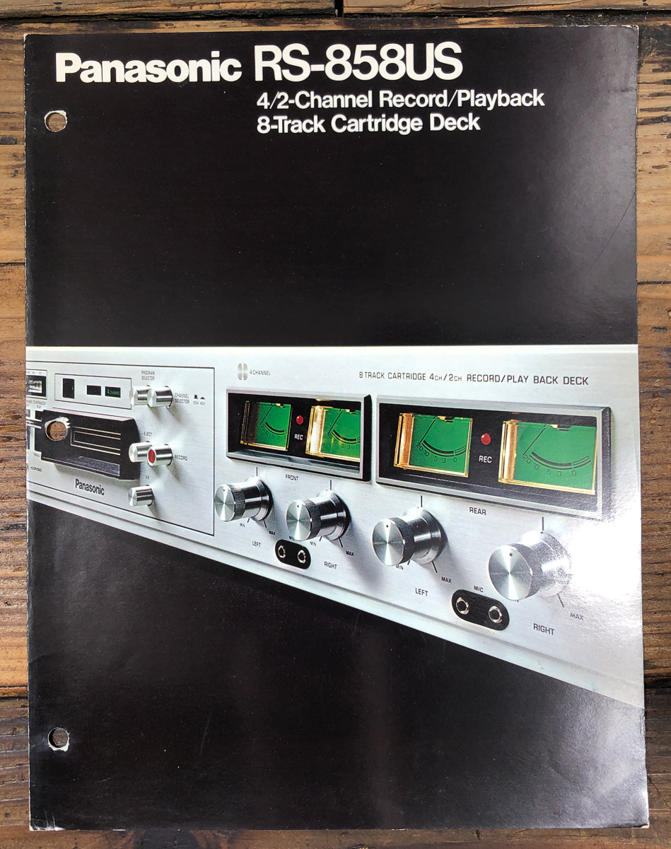 Technics RS-858US 8 Track Dealer Brochure *Original*