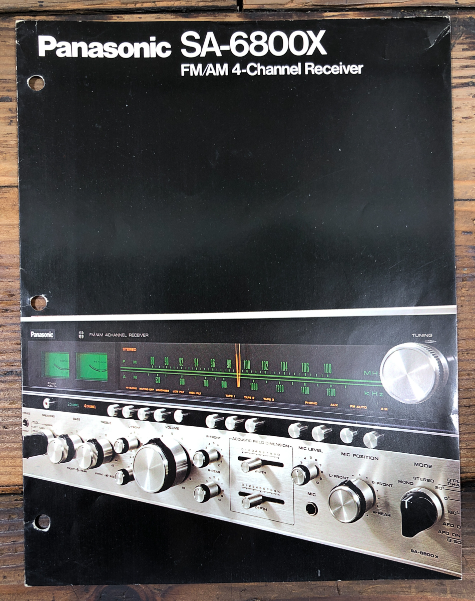 Panasonic SA-6800X Receiver Dealer Brochure *Original*