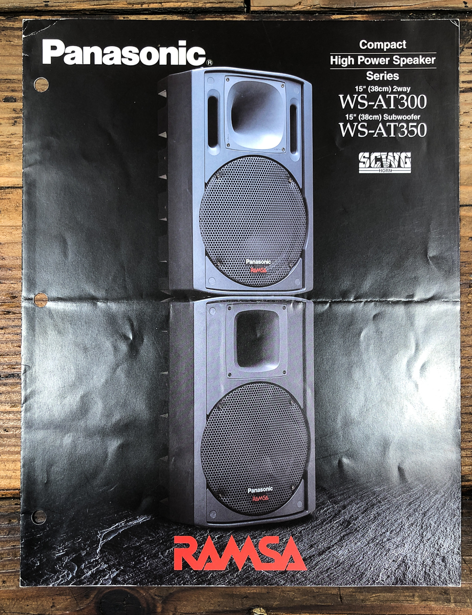 Panasonic Ramsa WS-AT300 WS-AT350 Speaker Dealer Brochure
