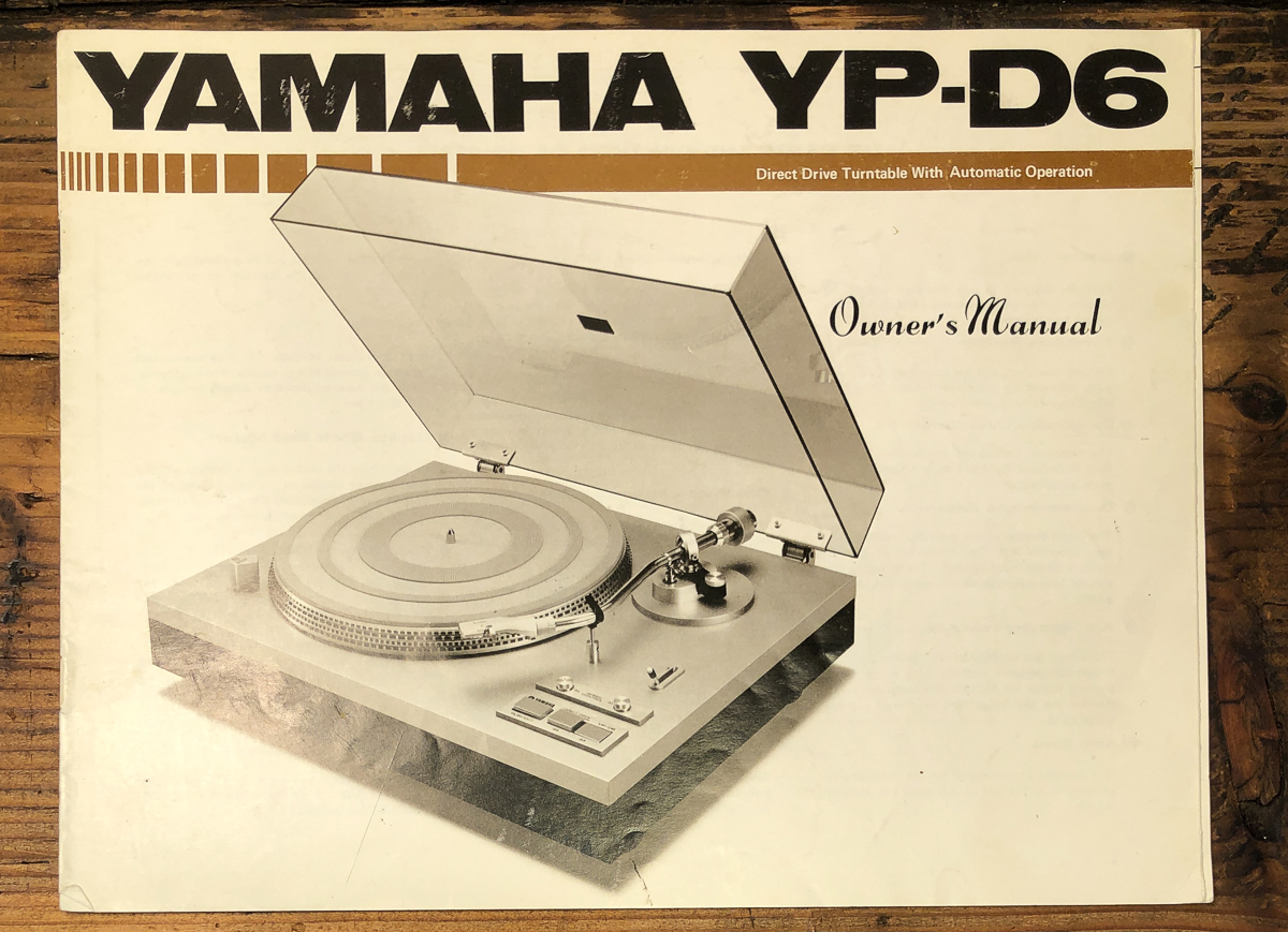 Yamaha YP-D6 Record Player / Turntable Owners / User Manual *Original*