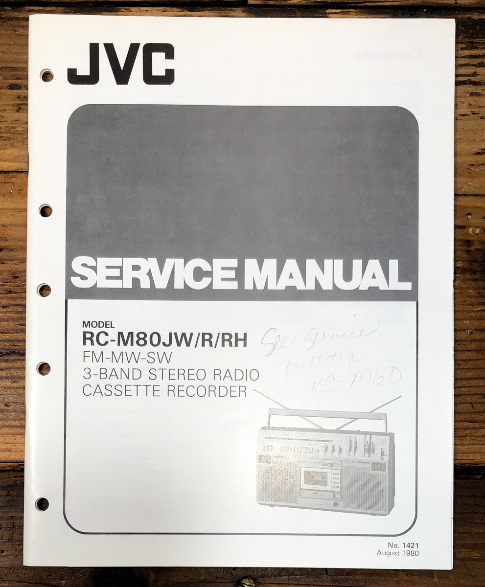 JVC RC-M80 Radio Cassette Service Manual *Original*