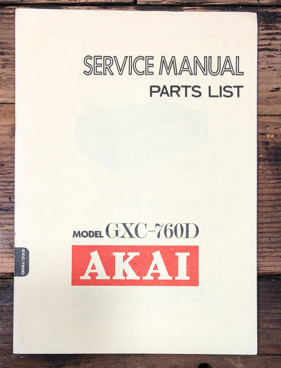 Akai GXC-760D Cassette Service Manual *Original*